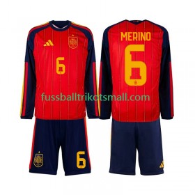 Fußballtrikots Spanien Mikel Merino 6 World Cup Kinder 2026 Langarm Heimtrikotsatz kaufen